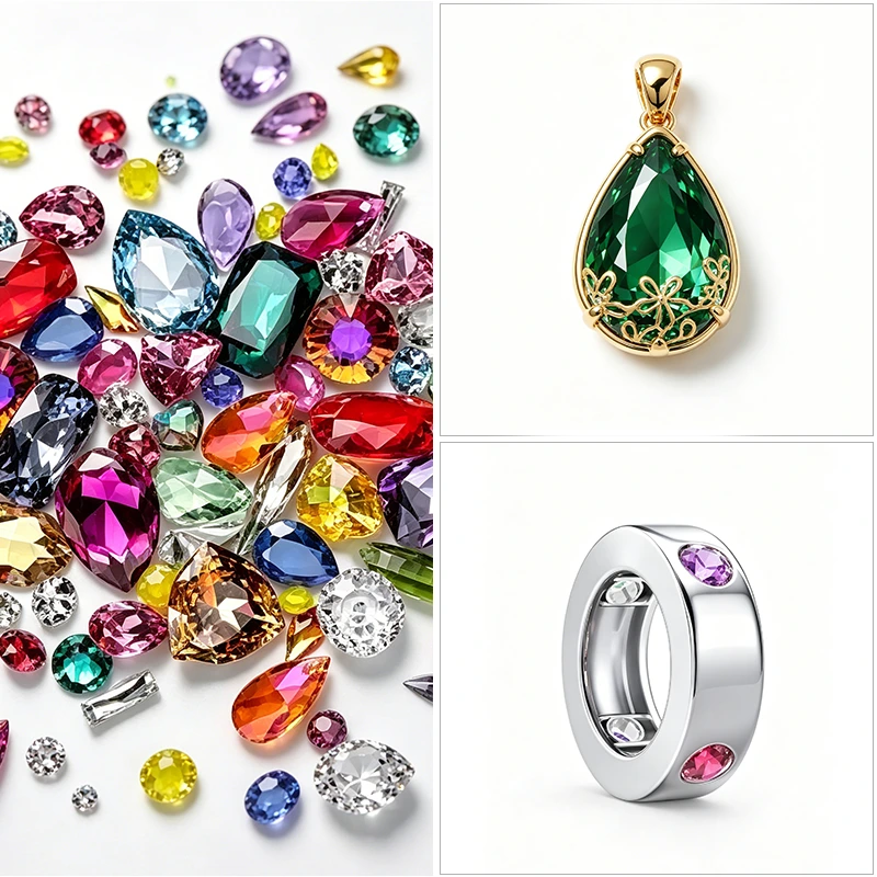 OEM gemstone custom charm – bulk charm bracelet components, customizable stone type, setting style, and metal plating for jewelry factory production