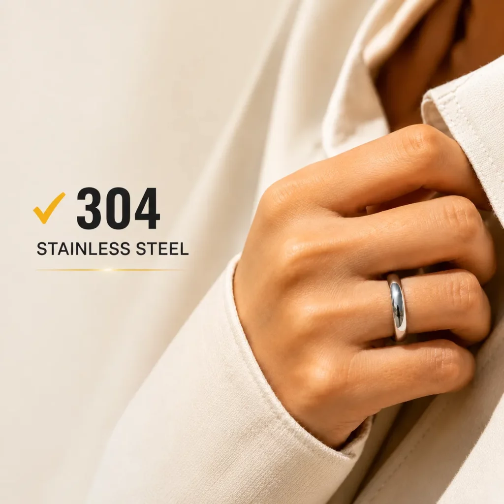 304 stainless steel is the most cost-effective substrate for PVD plating on fashion jewelry balancing quality and price