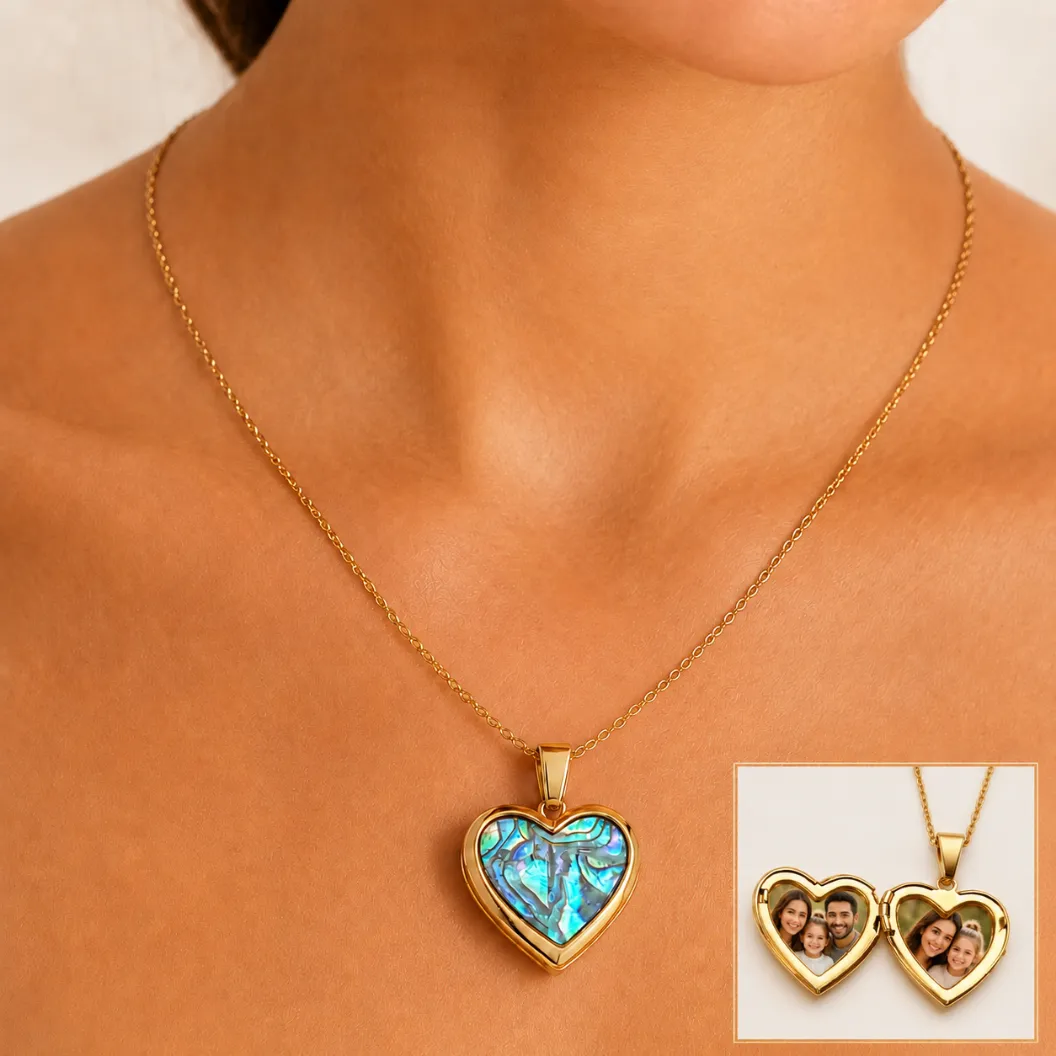 316L Stainless Steel Heart-Shaped Locket Pendant with Interchangeable Photo Insert style. OEM/ODM custom necklacee manufacturer