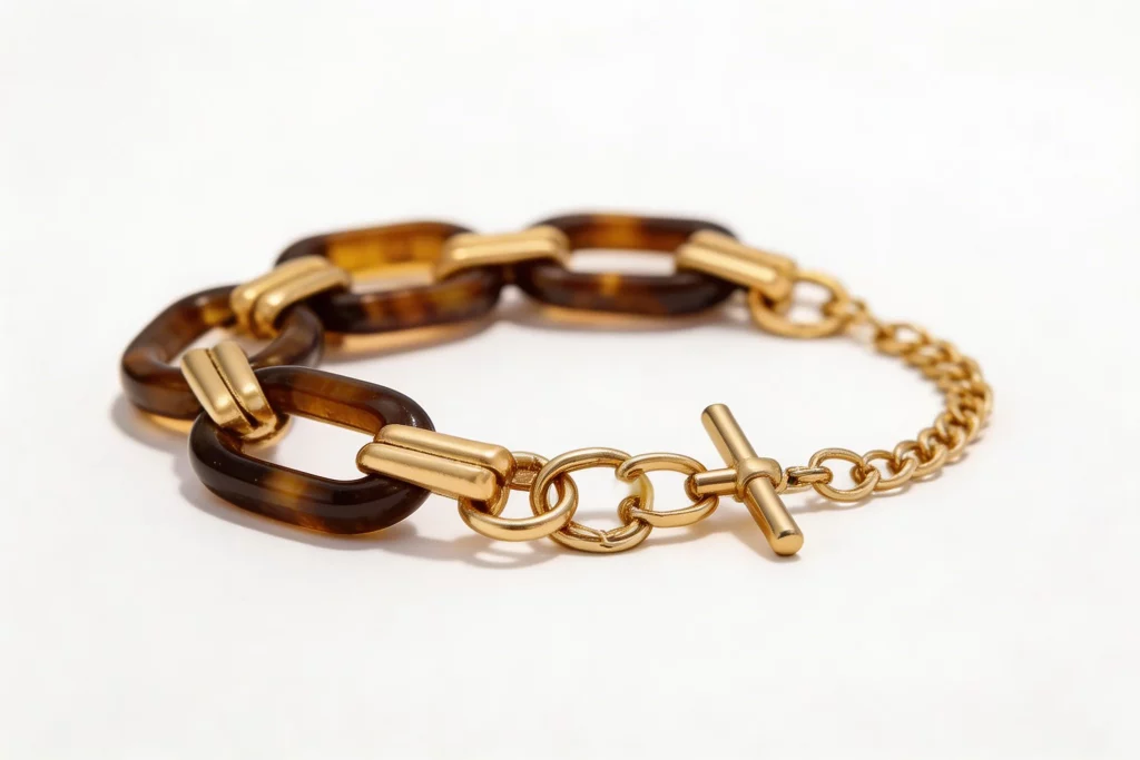 OEM mixed material chain bracelet, custom jewelry manufacturer for bulk orders