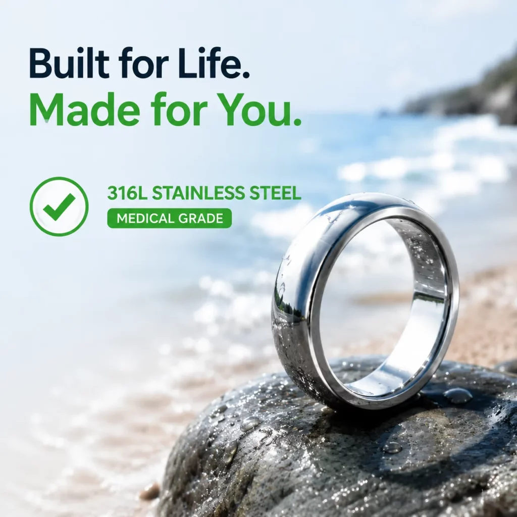 316L medical grade stainless steel for PVD plating is nickel-free hypoallergenic waterproof and corrosion-resistant for sensitive skin.