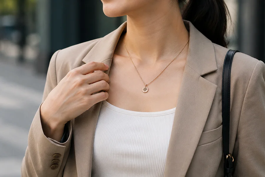 B2B custom copper fine pendant chain sample, OEM lightweight jewelry chain