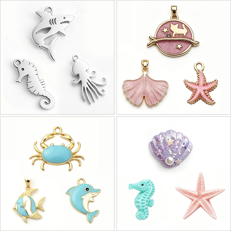 b2b necklacce manufacturer custom caharm about sea style oem/odm
