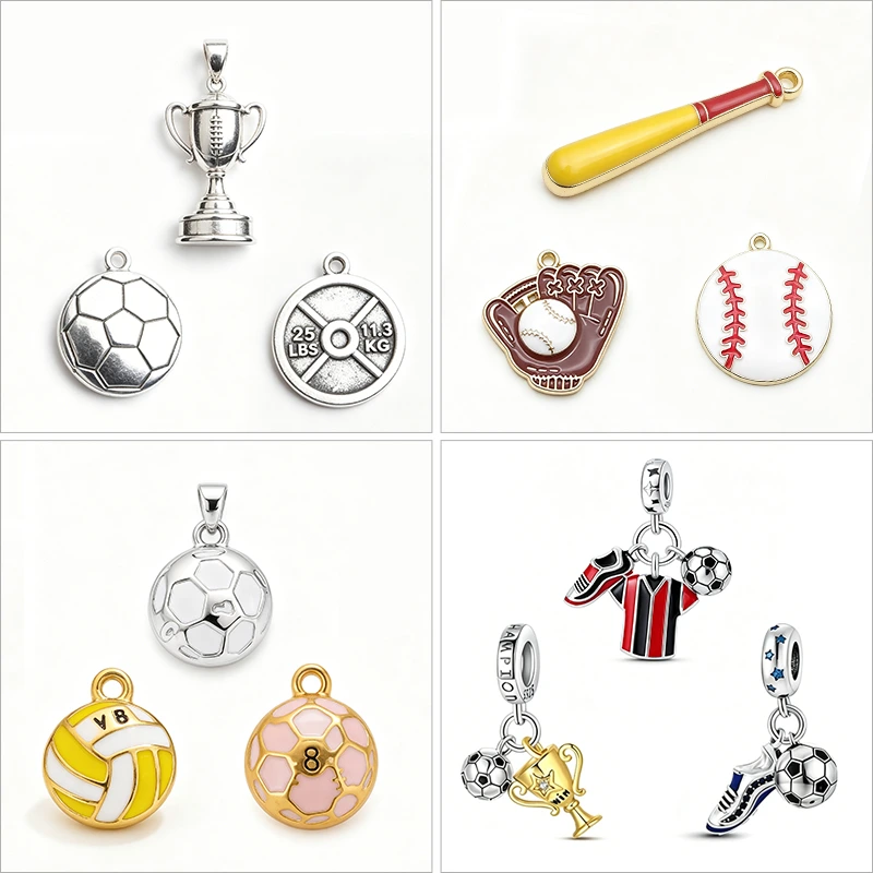 b2b necklacce manufacturer custom caharm about sports style oem/odm
