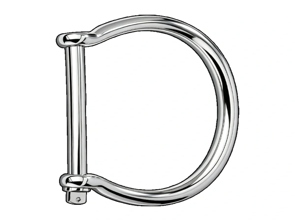 Custom D-shape stainless steel bangle bracelet with polished finish for jewelry manufacturers and brands