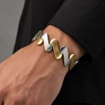 Magnetic Link Bracelet. Custom 316L stainless steel charm bracelets for OEM and private label jewelry brands.