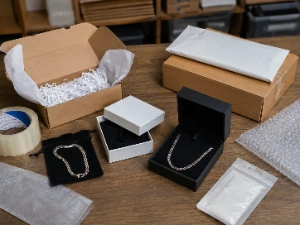 Jewelry packaging and shipping choices, from standard pouches to premium boxes, anti-tarnish packing, air freight, or sea shipping, influence total quotation for custom bulk OEM jewelry orders.