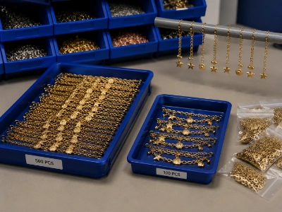 Bulk charm bracelet production arranged by quantity at an OEM jewelry manufacturer for private label and B2B custom orders