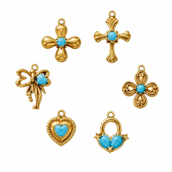 custom gold charm for bracelet. oem/odm charm bracelet manufacturer.