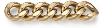 14K Gold tone brass necklace chain color reference