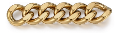 18K Gold tone brass necklace chain color reference