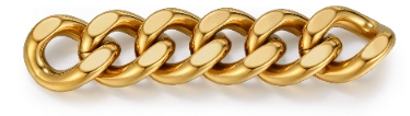 24K Gold tone brass necklace chain color reference