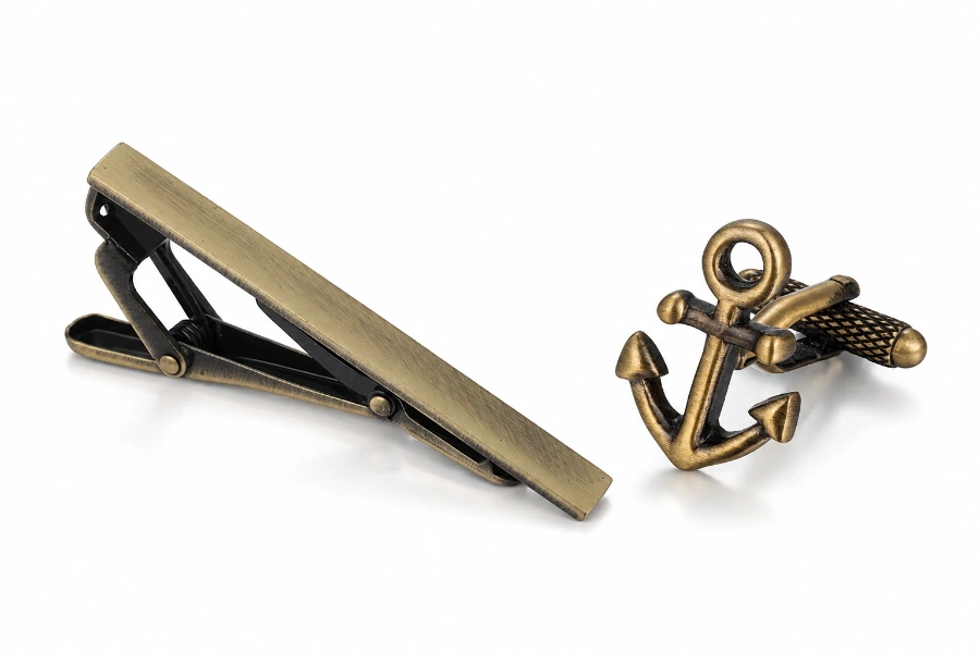 Cufflinks and tie clip manufacturer, providing OEM/ODM services, electroplated antique brass