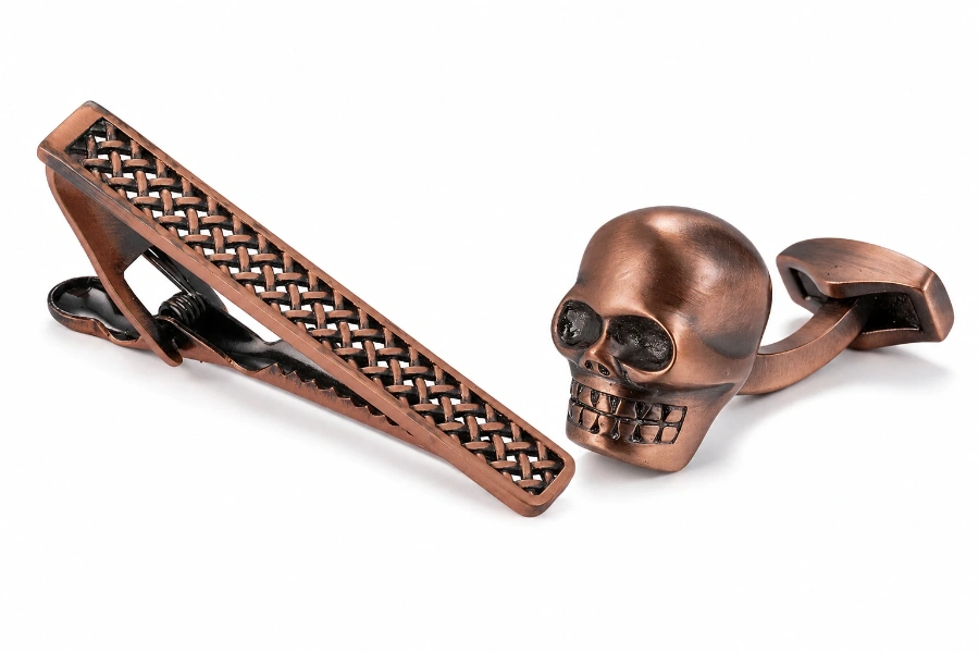 Cufflinks and tie clip manufacturer, providing OEM/ODM services, electroplated antique copper