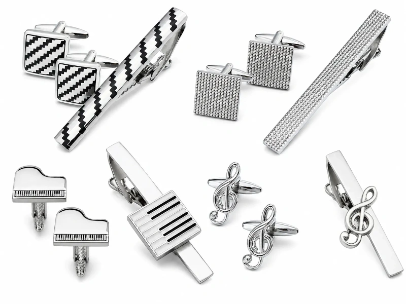 Sterling silver provides genuine precious-metal value and a refined appearance for premium cufflink collections and higher-end product positioning.
