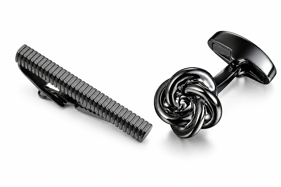 Cufflinks and tie clip manufacturer, providing OEM/ODM services, electroplated gun black