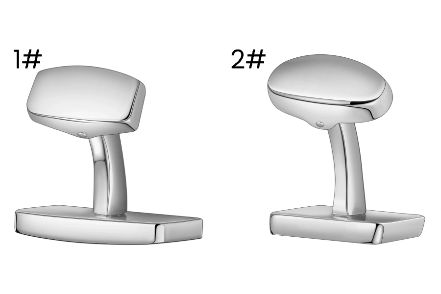 Whale back cufflink