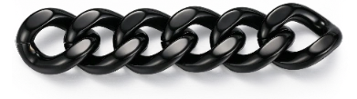 Black brass necklace chain color reference