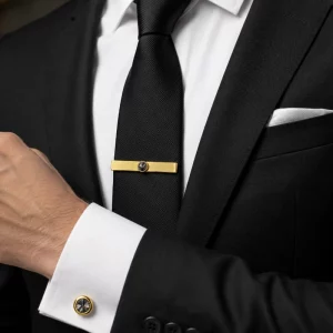 gold-stone-cufflinks-tie-clip-set-model