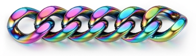 Rainbow brass necklace chain color reference