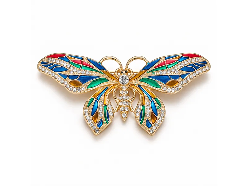 Custom bow brooch design for decorative fashion jewelry and private label accessory collections.