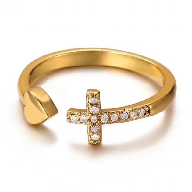 fashion jewelry supplier 316l stainless steel cross ring