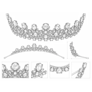 crystal tiara design sketch