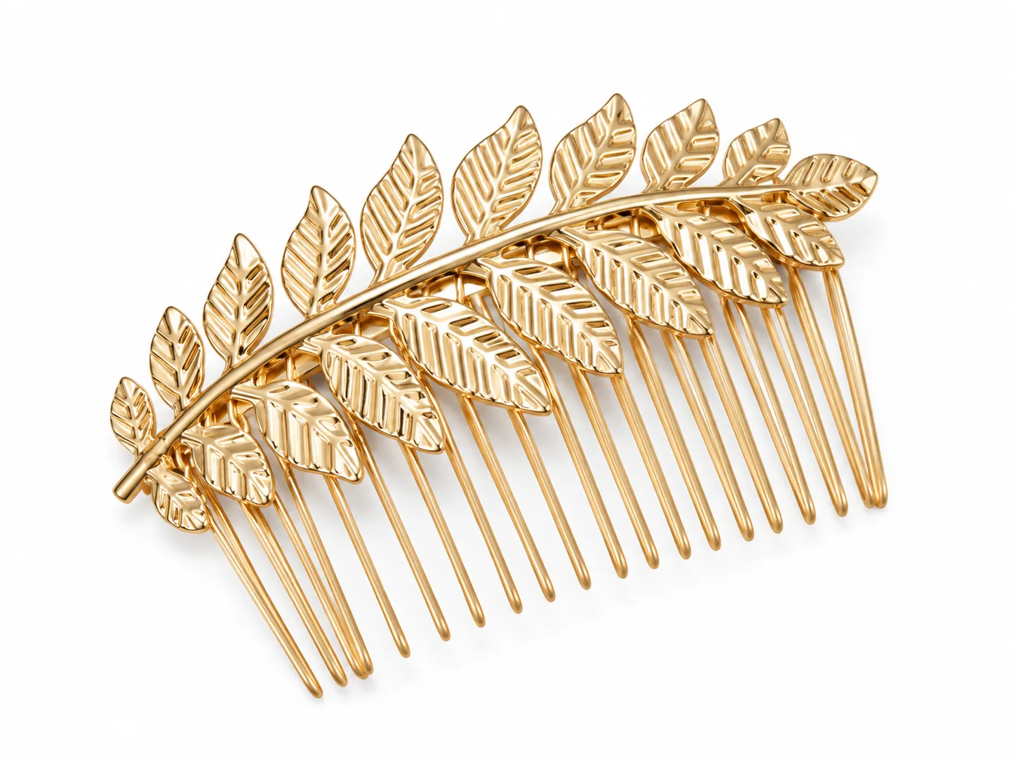 Custom decorative hair combs with adjustable tooth length, spacing, materials and decorative elements.