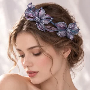 floral mesh headband model