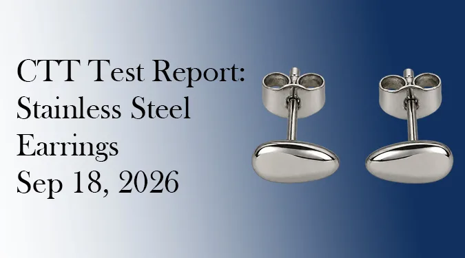 Stainless steel earrings nickel release test report product supported by Haosen Jewelry