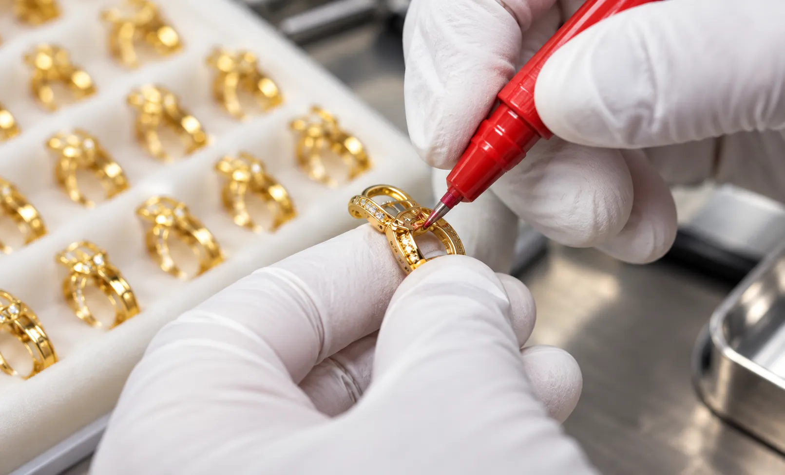 pvd color consistency inspection gold jewelry batch