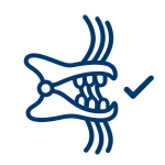 Hair claw clip grip contact inspection icon.