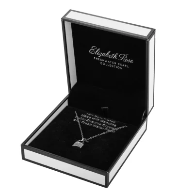 Custom necklace packaging guide with black luxury jewelry box, ideal for OEM jewelry manufacturer branding